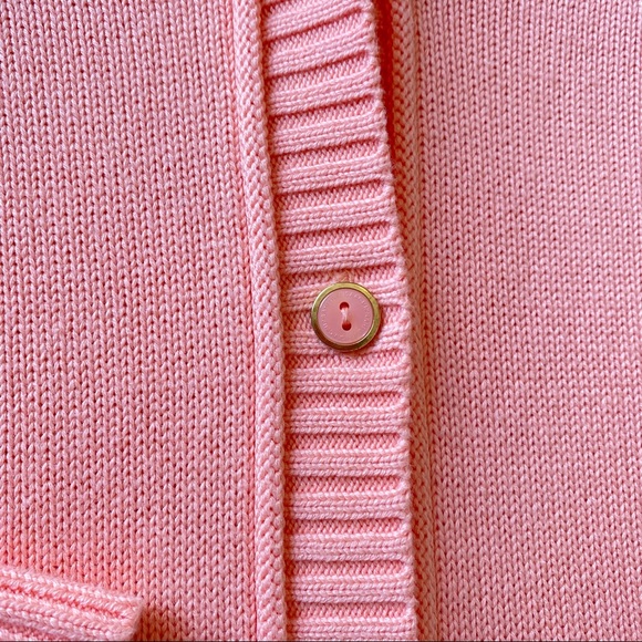 ISAAC MIZRAHI essential knit button up long cardigan in peach pink XS - Picture 11 of 12